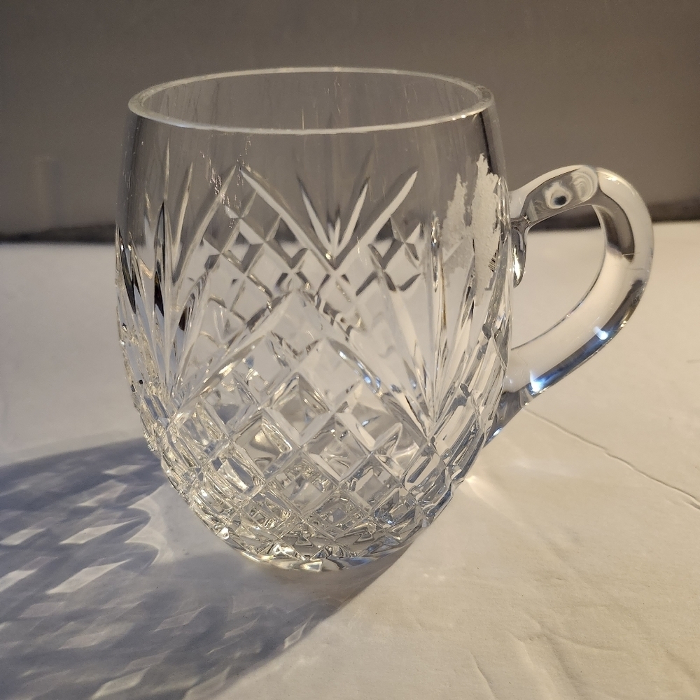 Galway Irish Crystal Clifden Latest Beer Mug Tankard - Made In Ireland 4 3/4"